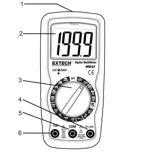 EXTECH MN42 8合1紧凑型多功能仪表，集成NCV非接触式电压检测功能